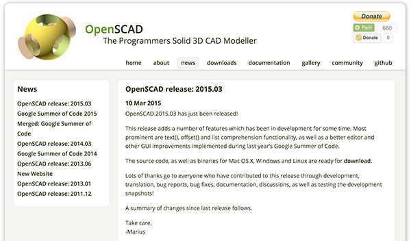 OpenSCAD Update