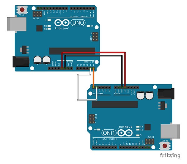 Comunicazione I2C arduino to arduino diagram