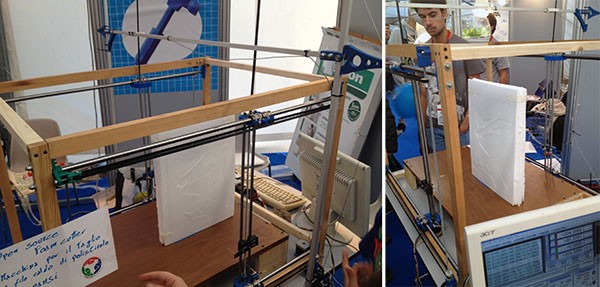 Maker Faire Rome 2015 FabLab Genova Foam Cutter