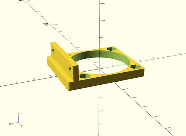 Kossel fan RAMPS mount bottom