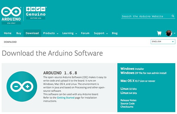 Arduino IDE 1.6.8