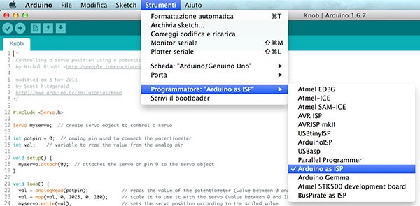 AtTiny85 Program genuino arduino as ISP