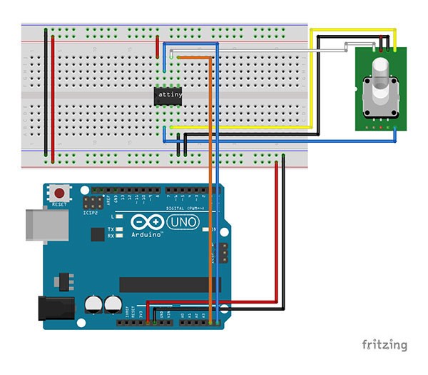 Attiny85 Encoder schema