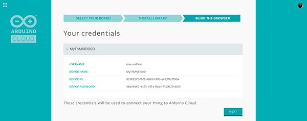 arduino cloud credential