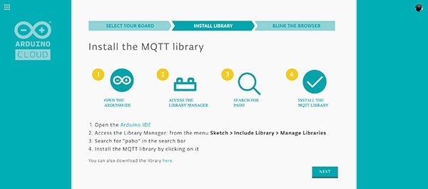 arduino cloud install library