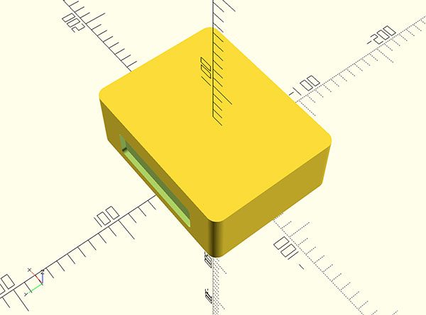 box hdd sata openscad top