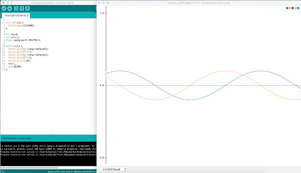 plotter seriale arduino ide