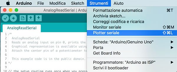 plotter seriale menu