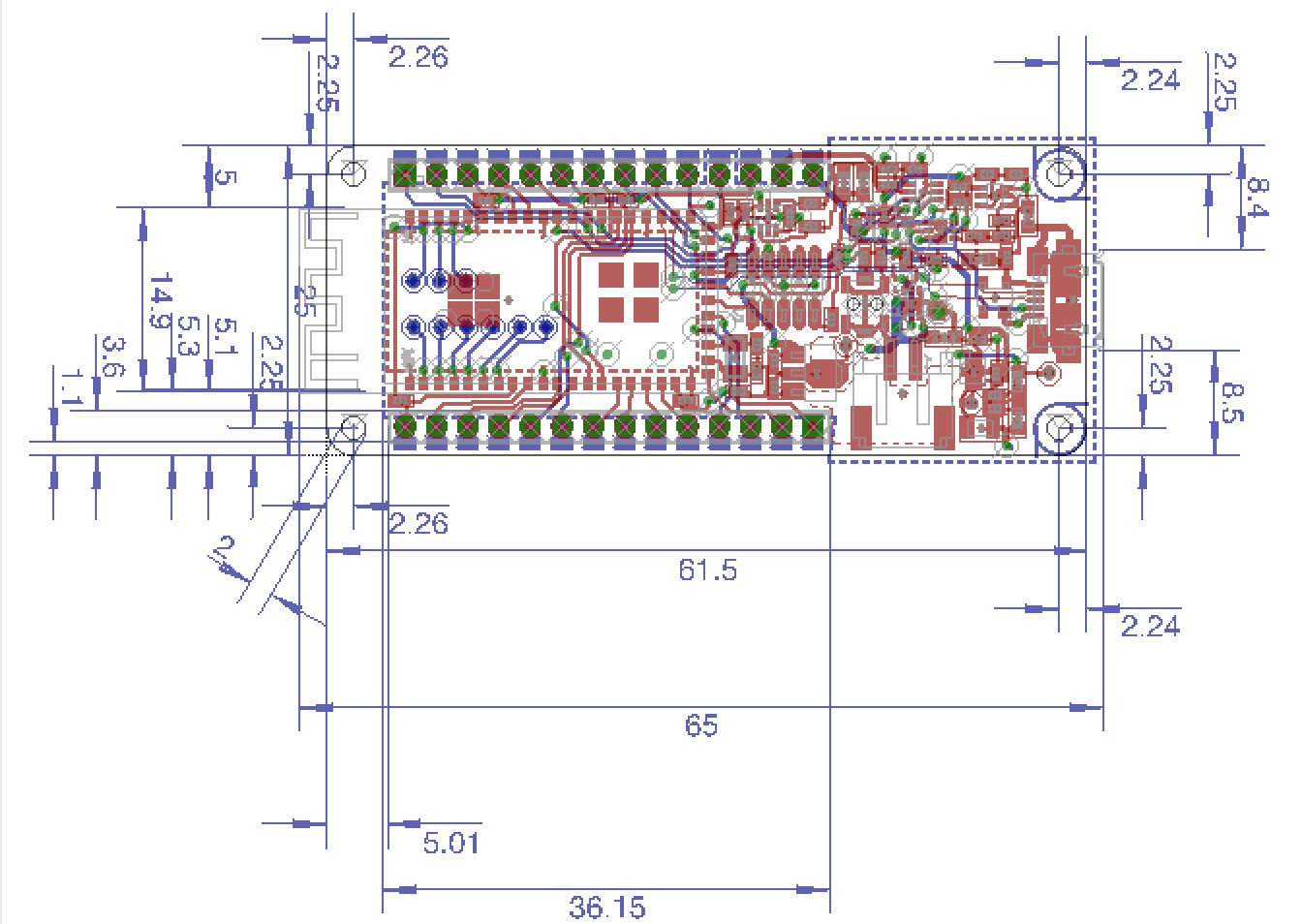 MKR1000 sizes openSCAD - Mauro Alfieri Wearable Domotica Robotica