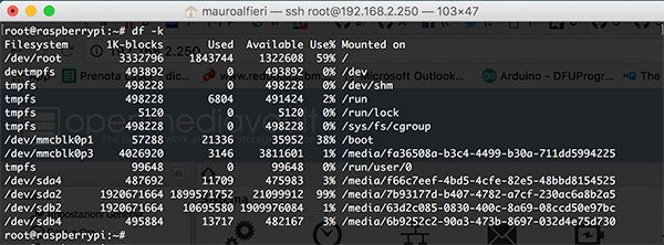 openmediavault external disk usb cli