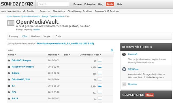 openmediavault sourceforge downlaod