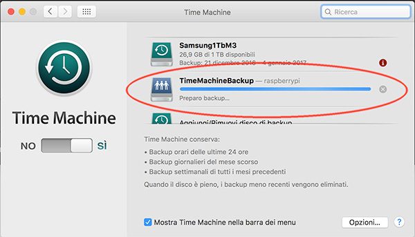 openmediavault Apple Filing plugin Time Machine disk define backup