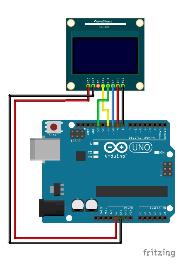 OLED display 1.3 schema