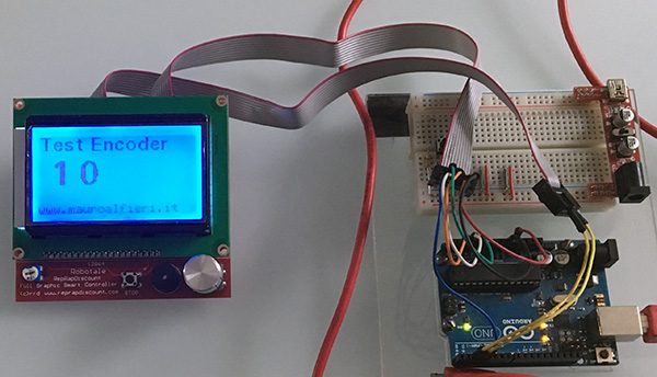RepRap Full Graphic Controller Encoder Arduino Uno
