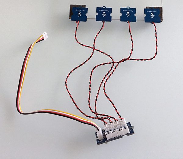 grove i2c touch and lcd mounted