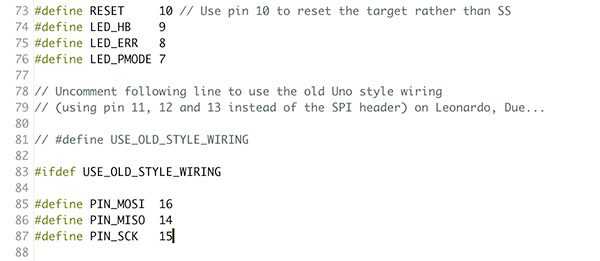 attiny85 attiny84 programmer pro micro arduino as isp modify