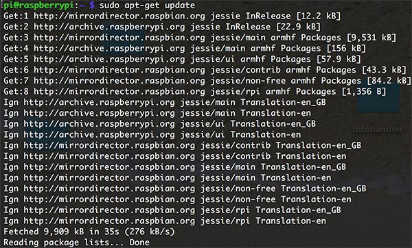 Install ROS on RaspBian apt update