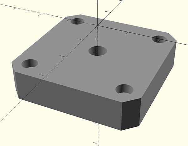 adaptive gripper 3D printed nema mount block