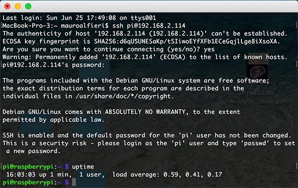 Rpi Zero W Wifi ssh first connection