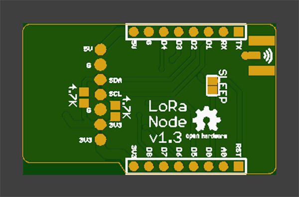 LoRa Node v1.3 pcb shared bottom