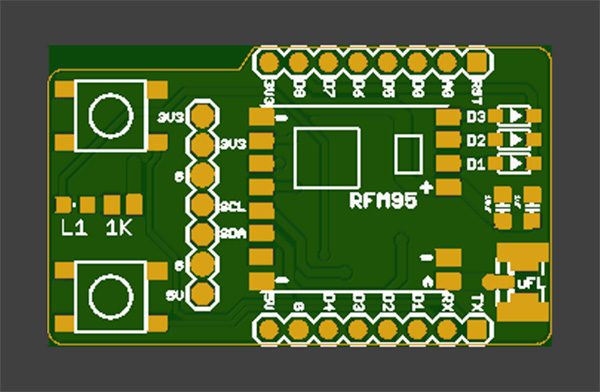 LoRa Node v1.3 pcb shared top