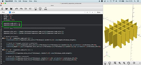 Parametric separator 3v5o code