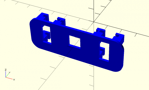 ZeroBot RPi Zero camera panel openscad