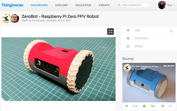 Stampo ZeroBot tires thingiverse