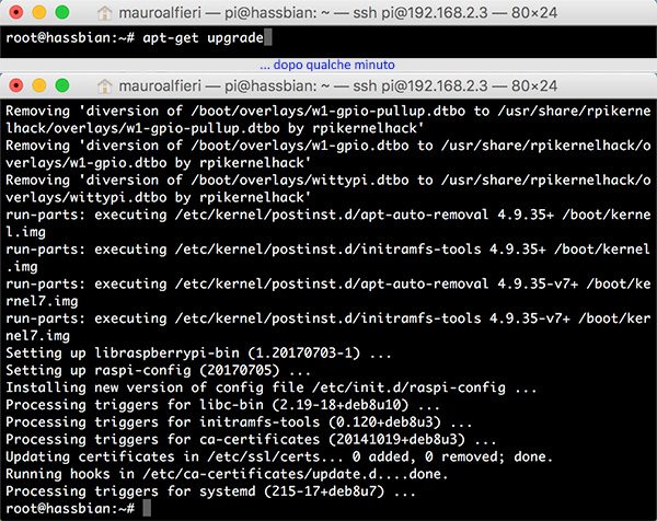 RPi Monitor install apt-get upgrade