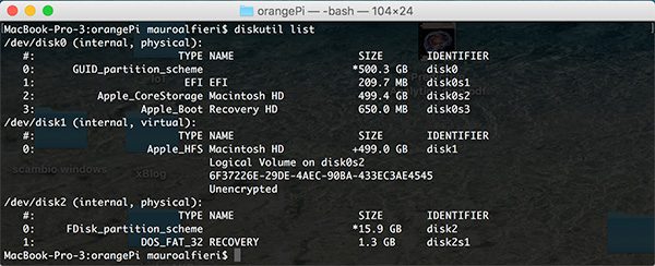 OrangePi install Debian diskutils with SD