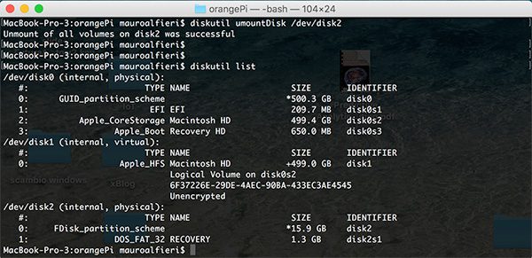 OrangePi install Debian umount disk