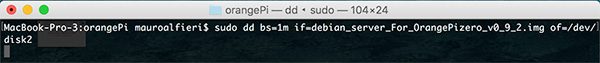OrangePi install Debian dd command