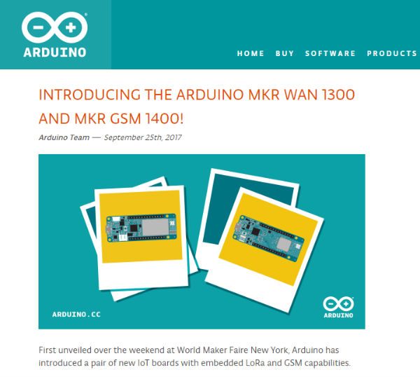 Arduino MKR WAN 1300 MKR GSM 1400