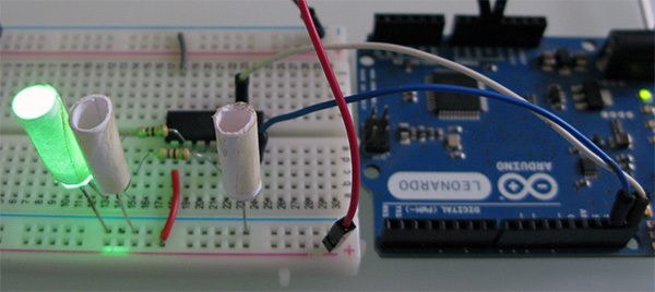 Attiny84 Arduino Led green