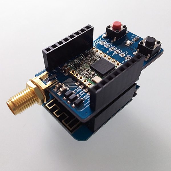 LoRa Node pcb v1.3 wemos front