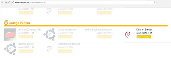 OrangePi install Debian download resource