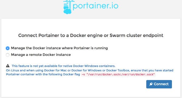 Docker Portainer manage dockers instances