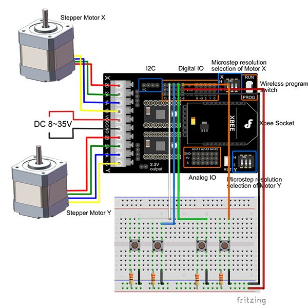 Stepper motor shield schema