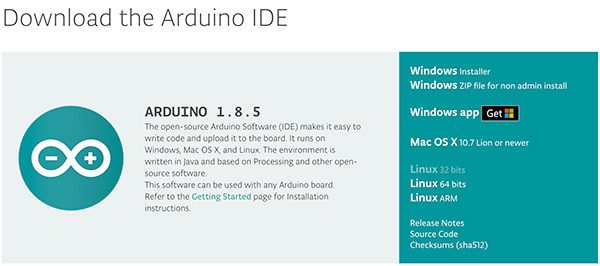 Arduino IDE 1.8.5 new ide download