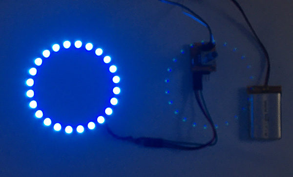 Rotary encoder attiny85 neopixel light on