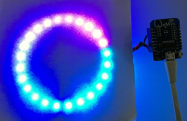 neopixel wemos web server fastled light-on