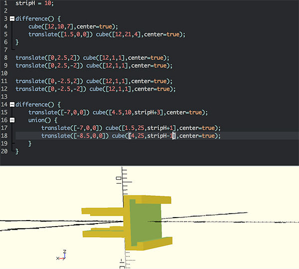 3D supports neopixel openscad