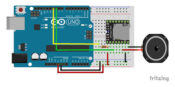 DFPlayer mini mp3 schema