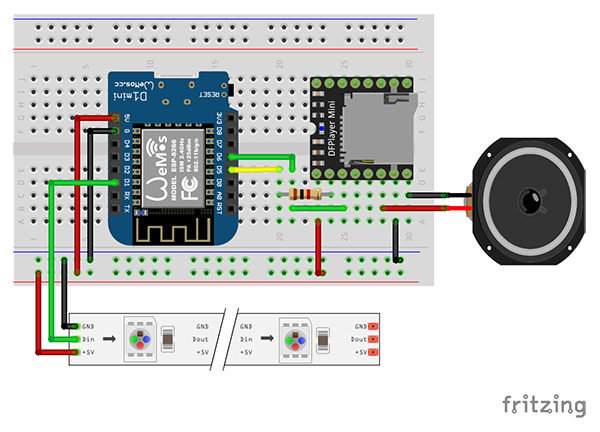 wemos neopixel music light schema