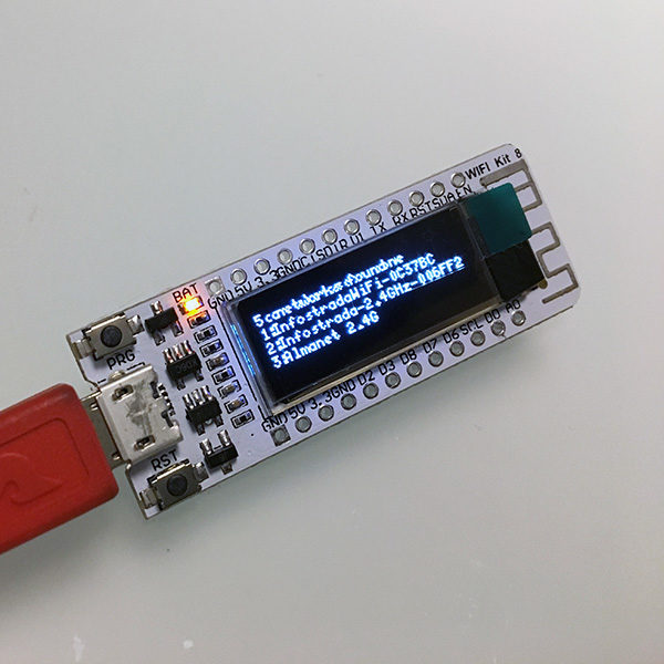 ESP8266 WIFI Kit8 OLED wifi scan