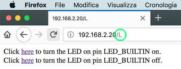 FireBeetle ESP32 web led interface led builtin off