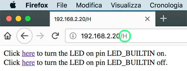 FireBeetle ESP32 web led interface led builtin on