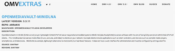 OpenMediaVault-4-omvextrasorg-plugin-minidnla