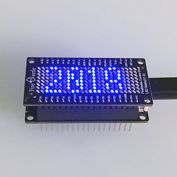 FireBeetle Led 24x8 Date e Clock date