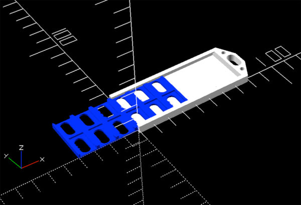 Flat Micro 12 SD Holder v1 Flat 12 MicroSD Card Tray v1 blue semi opened